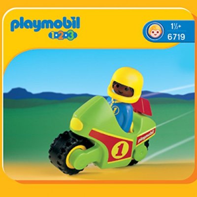 Playmobil 1.2.3 6719 Pilote/moto de course