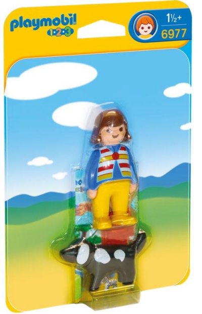 PLAYMOBIL 1.2.3 6977 Femme avec chien