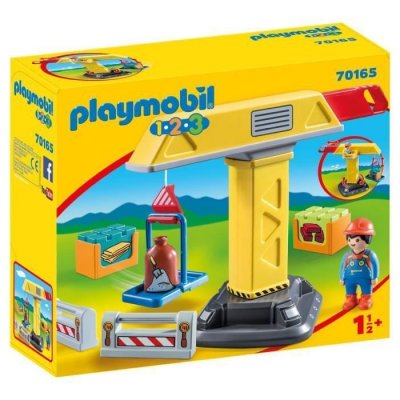 Playmobil 1.2.3 70165 Grue de chantier
