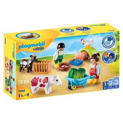 Playmobil 1.2.3 71158 Animaux de la ferme 