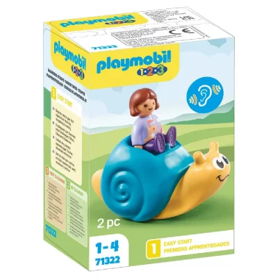 Playmobil 1.2.3 71322 Enfant avec escargot &agrave; bascule 1.2.3