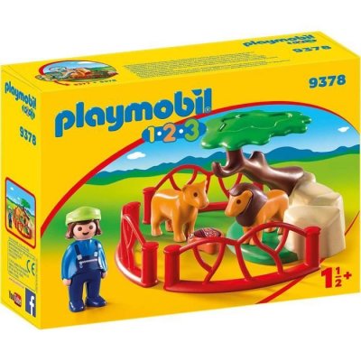 Playmobil 1.2.3 9378 Lions avec enclos
