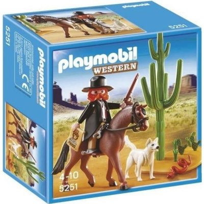 PLAYMOBIL 5251 Sh&eacute;rif &agrave; Cheval avec Chien