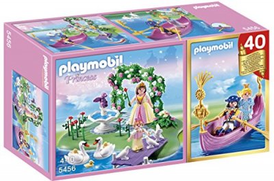 Playmobil 5456 : Compact Set anniversaire : &Icirc;lot des princesses et gondole