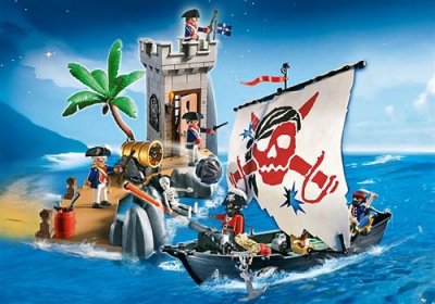 Playmobil 5919 - bateau des pirates et la tour