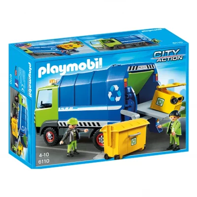Playmobil 6110 : city action : camion de recyclage ordures
