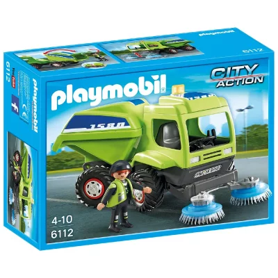 PLAYMOBIL 6112 Agent avec balayeuse de voirie