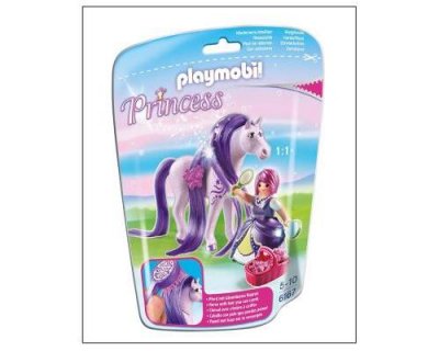 PLAYMOBIL 6167 Princesse Violette avec cheval &agrave; coiffer