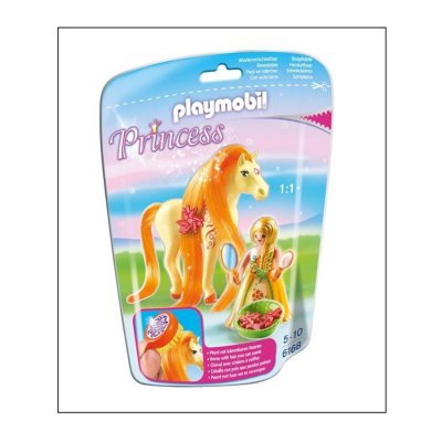 PLAYMOBIL 6168 - Princess - Princesse Mimosa avec cheval &agrave; coiffer