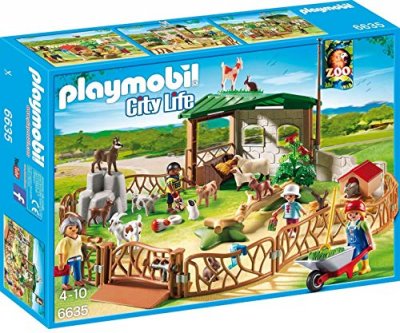 Playmobil 6635 - Parc Animalier Avec Visiteurs