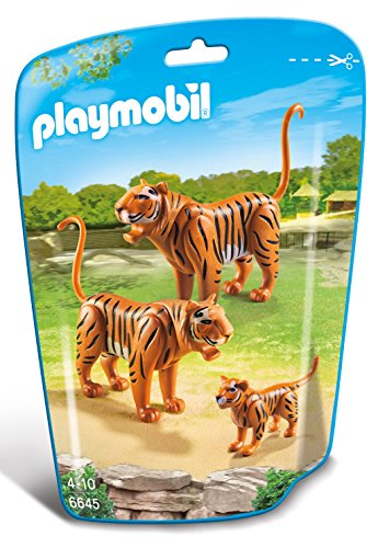 PLAYMOBIL 6645 - Le Zoo - Couple de Tigres avec B&eacute;b&eacute;