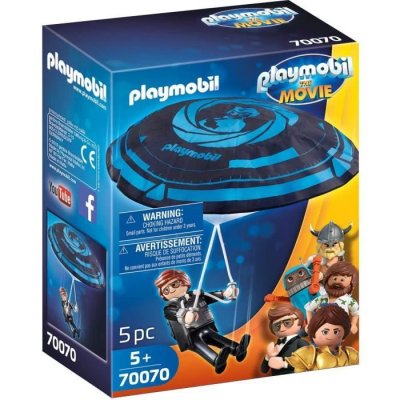 PLAYMOBIL 70070 - PLAYMOBIL THE MOVIE Rex Dasher avec parachute