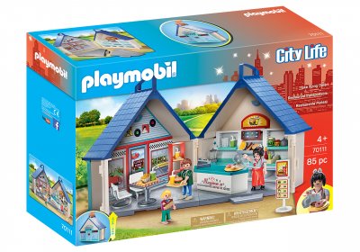 Playmobil - 70111 - City Life / Restaurant Americain Diner Transportable