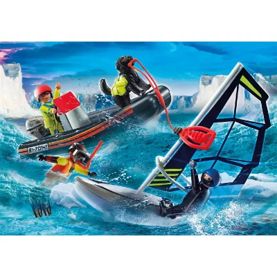 PLAYMOBIL 70141 - City Action Vedette de sauveteurs et planchiste 