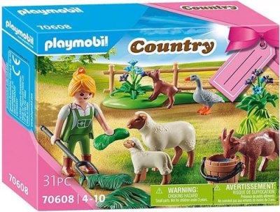 Playmobil 70608 - country fermi&egrave;re avec des animaux de p&acirc;turage