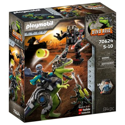 Playmobil 70624 Tyrannosaure et Robot G&eacute;ant 