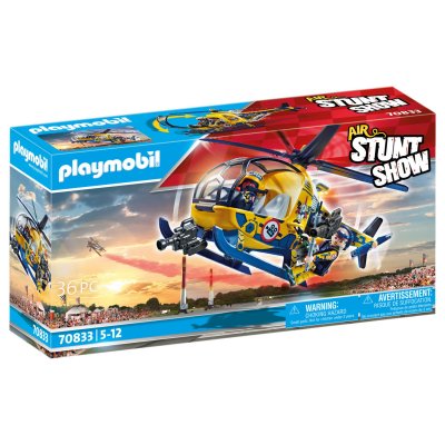 Playmobil 70833 Air Stuntshow H&eacute;licopt&egrave;re et &eacute;quipe de tournage 