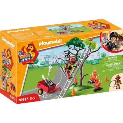 Playmobil 70917 Duck on call Pompier et chat 