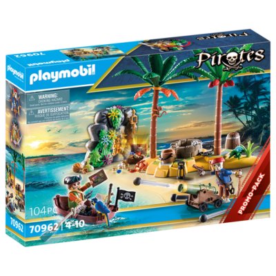 PLAYMOBIL 70962 Il&ocirc;t des pirates- - Pirate - Aventure &icirc;le au tr&eacute;sor
