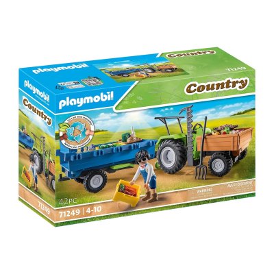 PLAYMOBIL - 71249 - Country La Ferme - Tracteur avec remorque