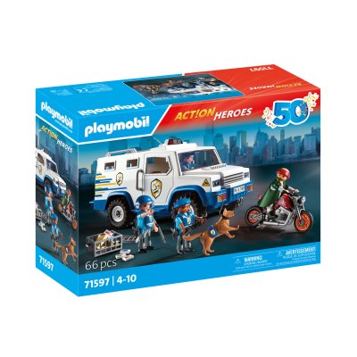 Playmobil 71597 - Fourgon Blind&eacute; Avec Convoyeurs De Fonds