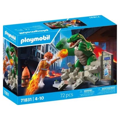 Playmobil 71831 Les super-h&eacute;ros contre le l&eacute;zard g&eacute;ant Super Heroes