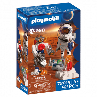 Playmobil 72014 Astronaute de lESA avec robot Lespace 42 pi&egrave;ces d&egrave;s 4 ans