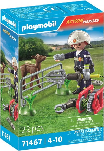 Playmobil Animal Rescue By Firefighters Construction Game Argent&eacute;