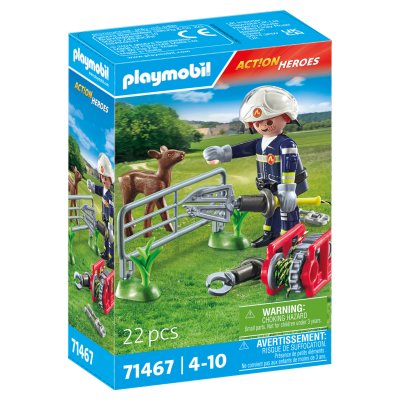 Playmobil Animal Rescue By Firefighters Construction Game Argent&eacute;