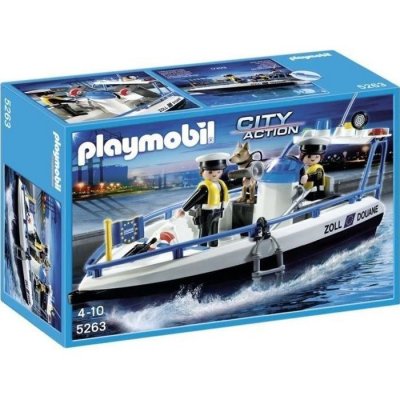 PLAYMOBIL - Bateau des Douaniers - City Action - 42 pi&egrave;ces - Mixte