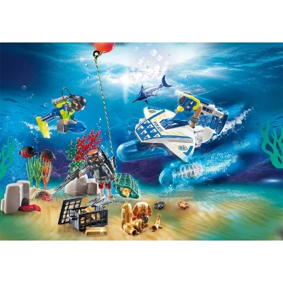 Playmobil Calendrier de l'avent 70776 Jeu de bain Policiers 