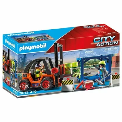 Playmobil City Action 70772 Chariot &eacute;l&eacute;vateur avec cargaison 