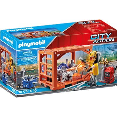 Playmobil City Action 70774 Ouvrier et conteneur 