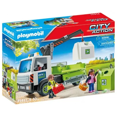 Playmobil City Action Glass Bin Collection Service - 71431 71431