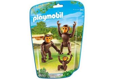 Playmobil City Life 6650 Couple de chimpanz&eacute;s avec b&eacute;b&eacute;