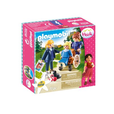 Playmobil - Clara avec son p&egrave;re et Mlle Rotte