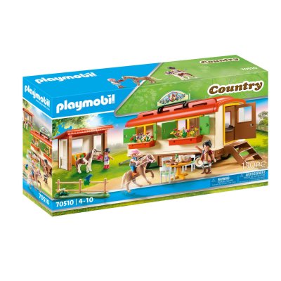 Playmobil Country 70510 Box de poneys et roulotte 