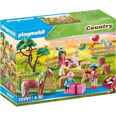Playmobil Country 70997 D&eacute;coration f&ecirc;te avec poneys 