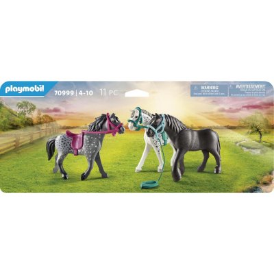 Playmobil Country 70999 3 chevaux Frison, Knabstrupper, Andalou 