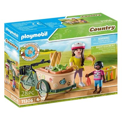 Playmobil Country 71306 Cycliste avec v&eacute;lo et remorque avant