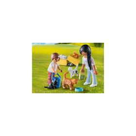 Playmobil Country 71309 Famille de chats avec femme et enfant
