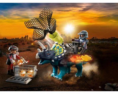 Playmobil Dinos 70627 Triceratops et soldats 