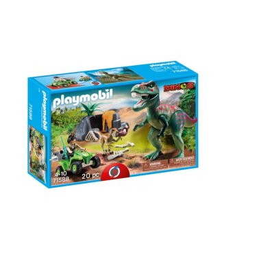 PLAYMOBIL Dites-Nous, Tiranosaurus Rex avec Exploratrice 71588, &agrave; partir de 4 Ans