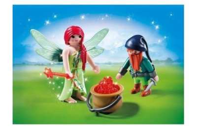 Playmobil duo pack - 6842 - f&eacute;e et nain de la for&ecirc;t