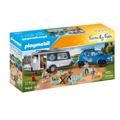 Playmobil Family Fun 71423 - Famille Avec Voiture Et Caravane