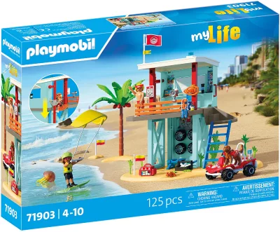 Playmobil Jeu De Construction : Tour De Guet Avec Voiture De Plage