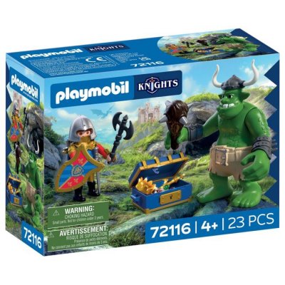 Playmobil Jeu De Construction Troll With Lion Knight Treasure