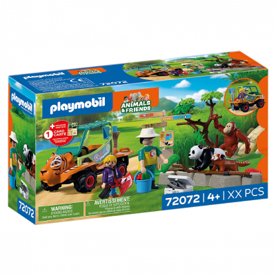 Playmobil Jeu De Construction Zoo: Zookeeper With Vehicle