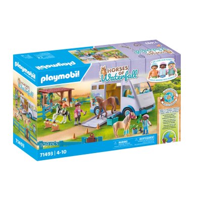 Playmobil Le Poney Club 71493 Van pour cheval et poneys avec enclos