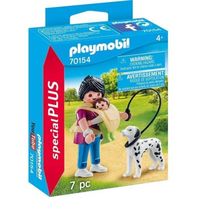 Playmobil - Maman avec B&eacute;b&eacute; et Chien - 70154